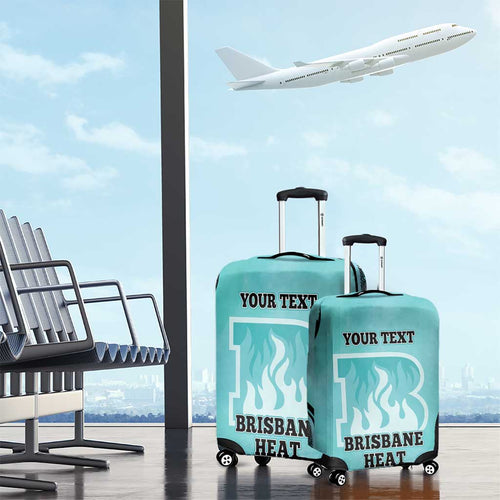Custom Brisbane Heat Luggage Cover Indigenous Art - Grunge Style