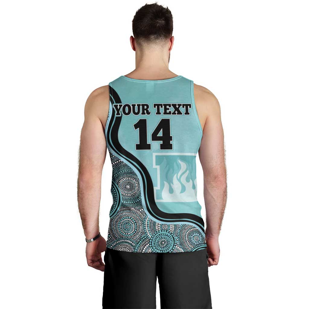 Custom Brisbane Heat Men Tank Top Indigenous Art - Grunge Style