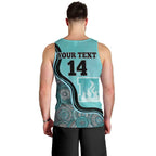 Custom Brisbane Heat Men Tank Top Indigenous Art - Grunge Style