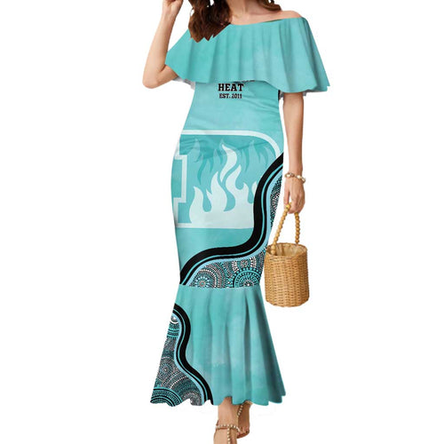 Custom Brisbane Heat Mermaid Dress Indigenous Art - Grunge Style