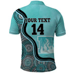 Custom Brisbane Heat Polo Shirt Indigenous Art - Grunge Style