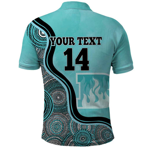 Custom Brisbane Heat Polo Shirt Indigenous Art - Grunge Style