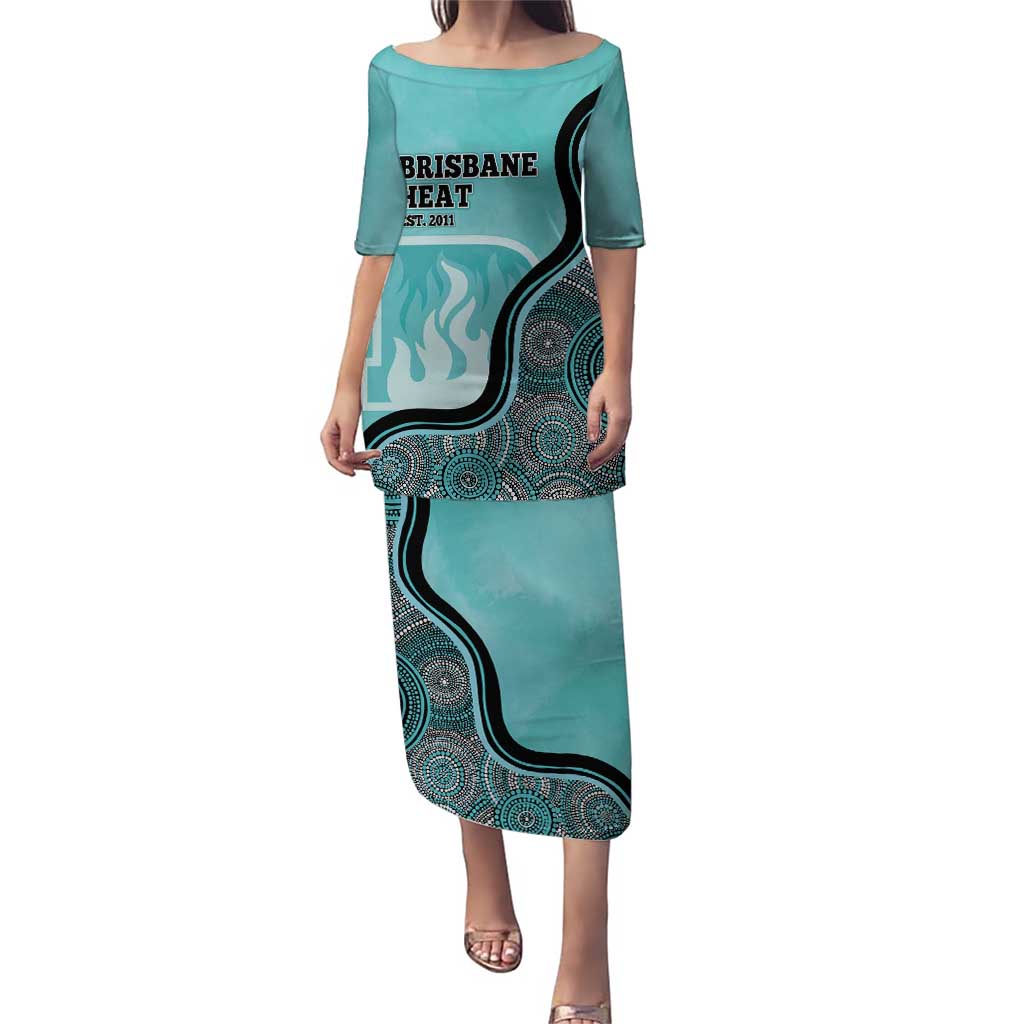 Custom Brisbane Heat Puletasi Indigenous Art - Grunge Style