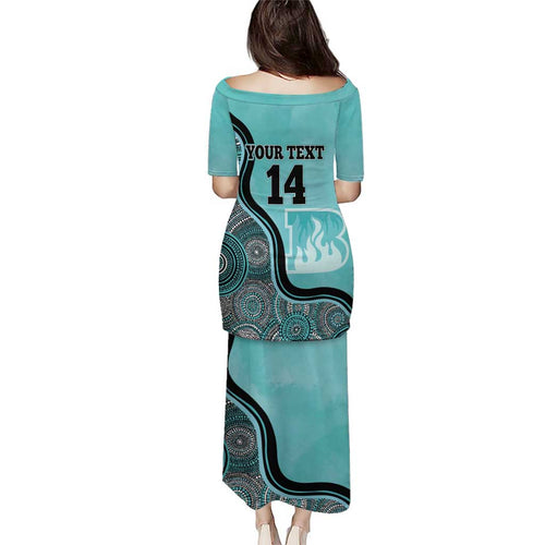 Custom Brisbane Heat Puletasi Indigenous Art - Grunge Style