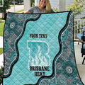 Custom Brisbane Heat Quilt Indigenous Art - Grunge Style