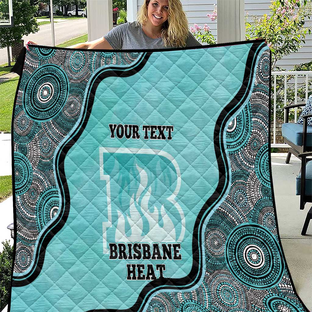 Custom Brisbane Heat Quilt Indigenous Art - Grunge Style