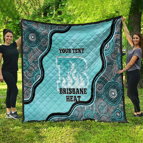 Custom Brisbane Heat Quilt Indigenous Art - Grunge Style
