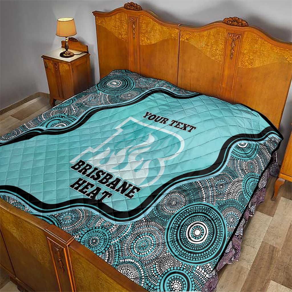 Custom Brisbane Heat Quilt Indigenous Art - Grunge Style