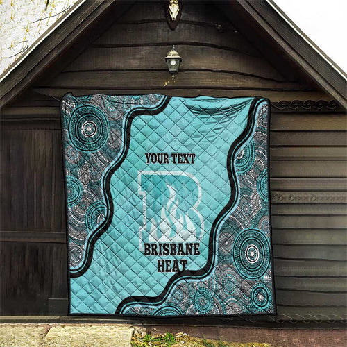 Custom Brisbane Heat Quilt Indigenous Art - Grunge Style