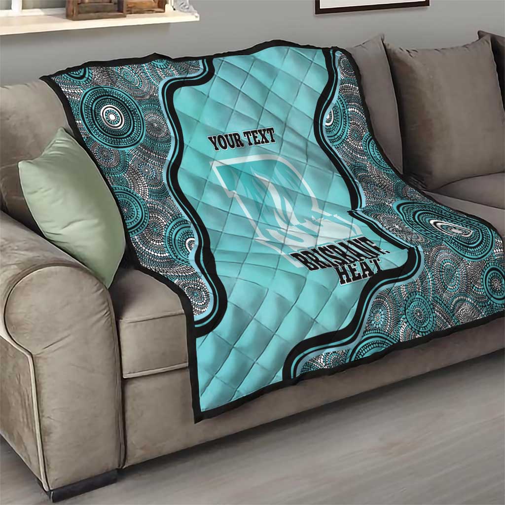 Custom Brisbane Heat Quilt Indigenous Art - Grunge Style