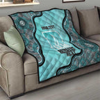 Custom Brisbane Heat Quilt Indigenous Art - Grunge Style
