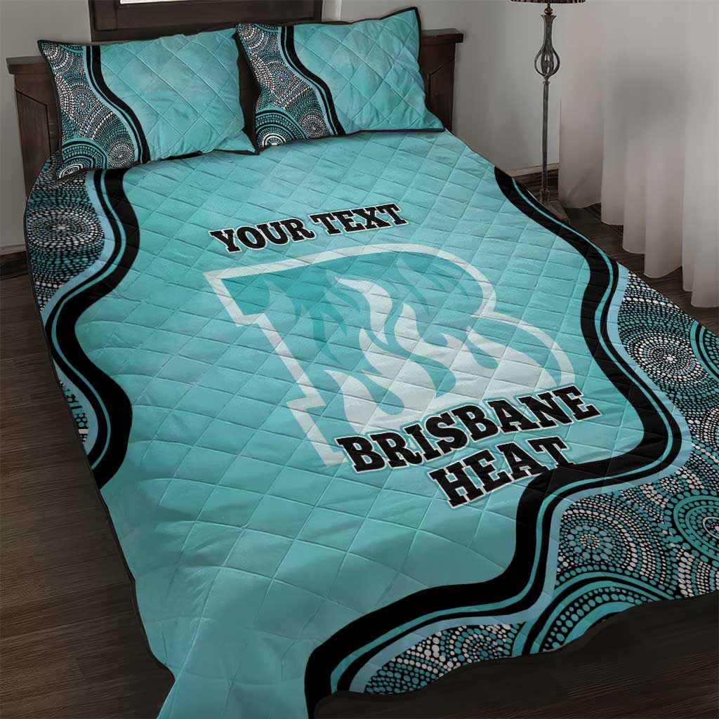Custom Brisbane Heat Quilt Bed Set Indigenous Art - Grunge Style