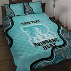 Custom Brisbane Heat Quilt Bed Set Indigenous Art - Grunge Style