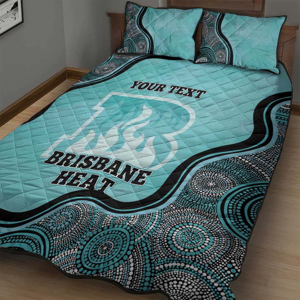 Custom Brisbane Heat Quilt Bed Set Indigenous Art - Grunge Style