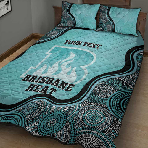 Custom Brisbane Heat Quilt Bed Set Indigenous Art - Grunge Style