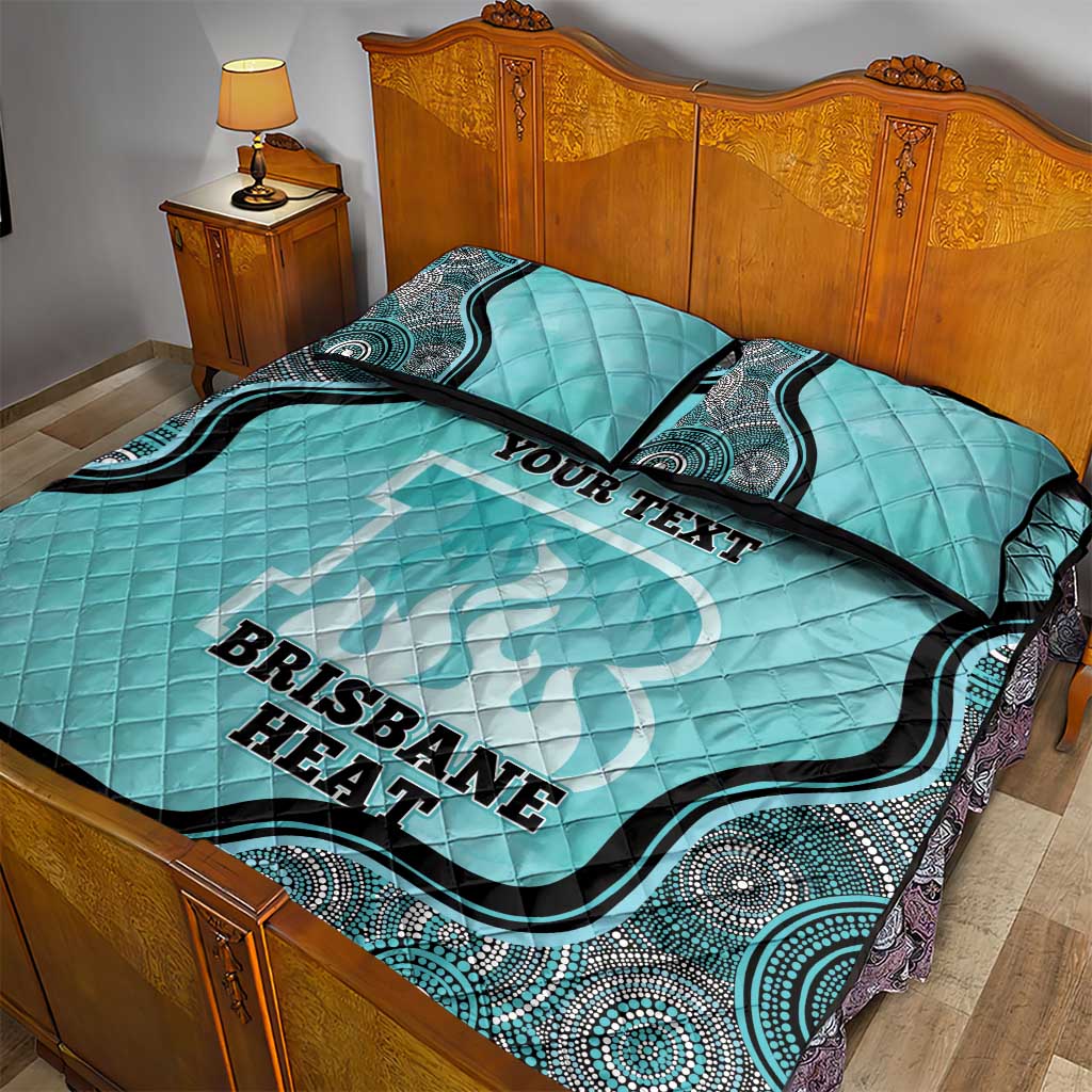 Custom Brisbane Heat Quilt Bed Set Indigenous Art - Grunge Style