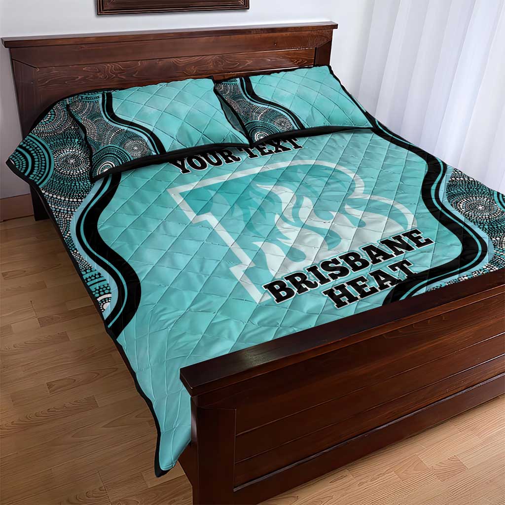 Custom Brisbane Heat Quilt Bed Set Indigenous Art - Grunge Style