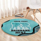 Custom Brisbane Heat Round Carpet Indigenous Art - Grunge Style
