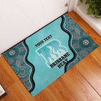 Custom Brisbane Heat Rubber Doormat Indigenous Art - Grunge Style