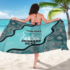 Custom Brisbane Heat Sarong Indigenous Art - Grunge Style