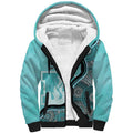 Custom Brisbane Heat Sherpa Hoodie Indigenous Art - Grunge Style