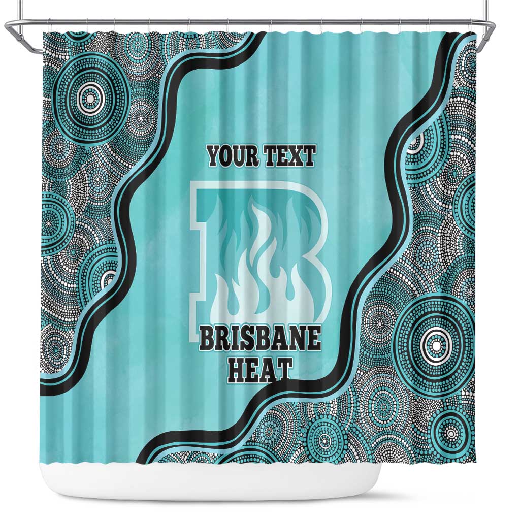 Custom Brisbane Heat Shower Curtain Indigenous Art - Grunge Style