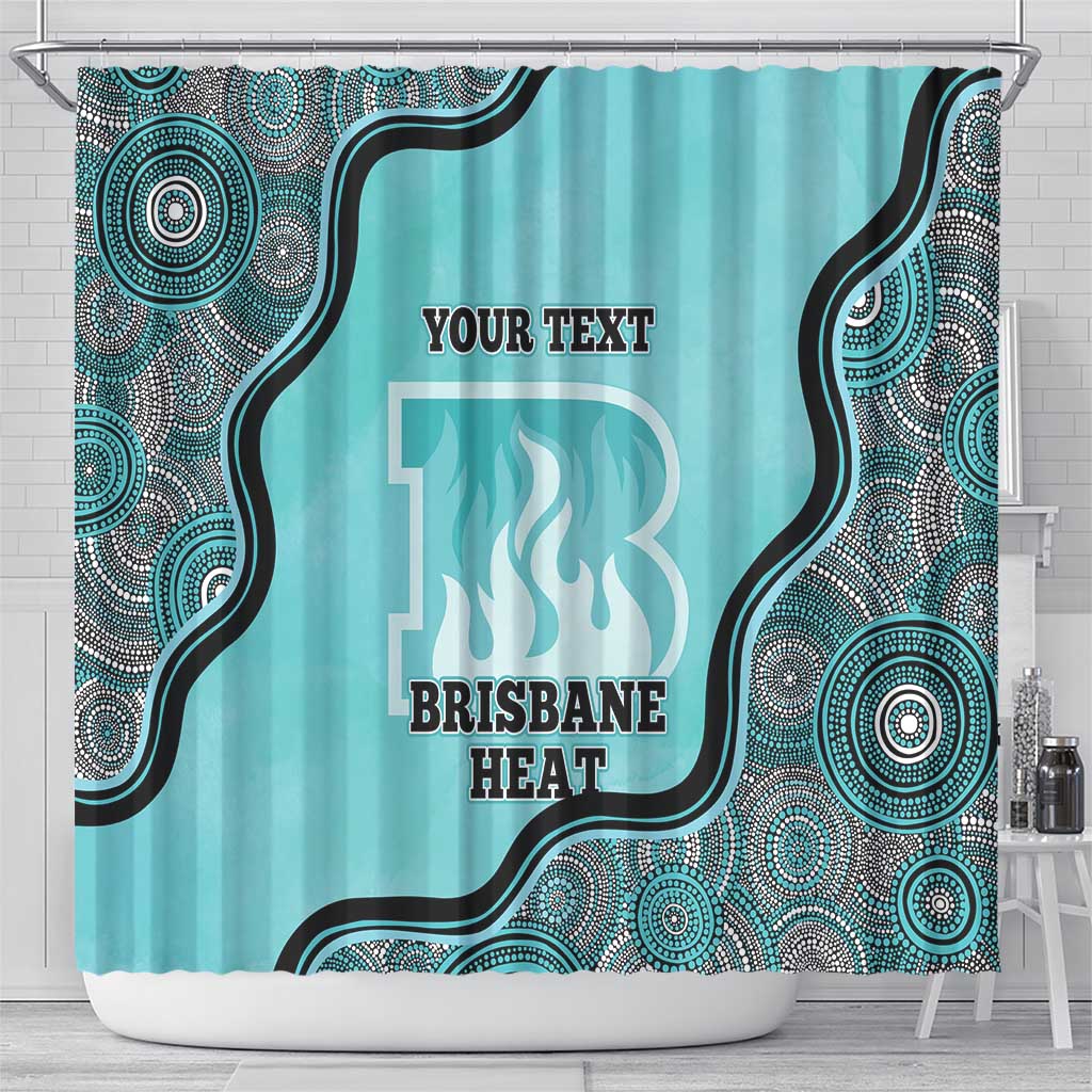 Custom Brisbane Heat Shower Curtain Indigenous Art - Grunge Style