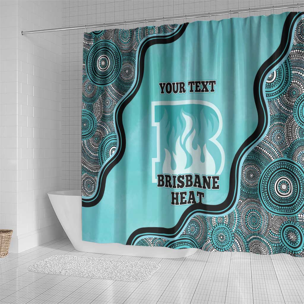 Custom Brisbane Heat Shower Curtain Indigenous Art - Grunge Style