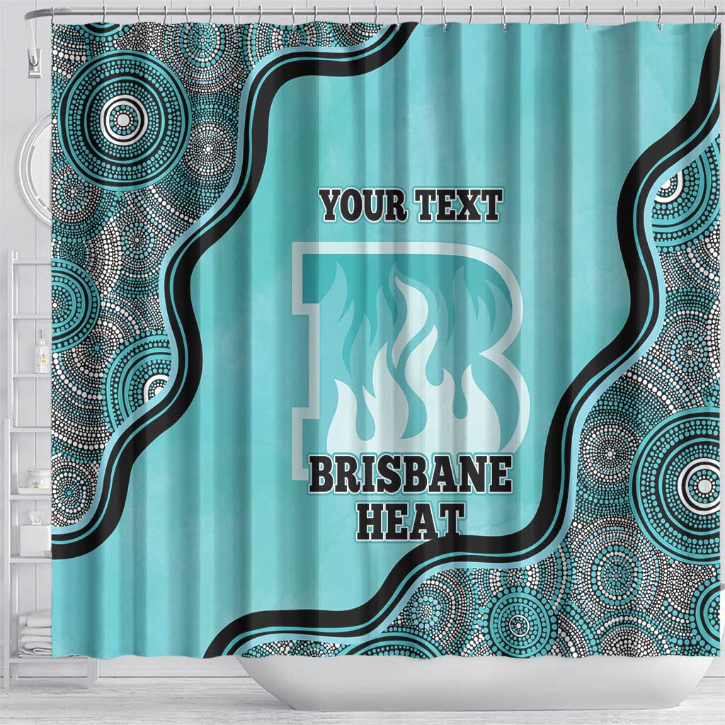 Custom Brisbane Heat Shower Curtain Indigenous Art - Grunge Style