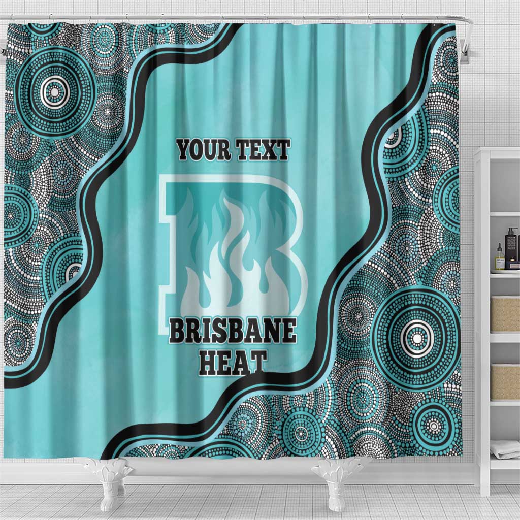 Custom Brisbane Heat Shower Curtain Indigenous Art - Grunge Style