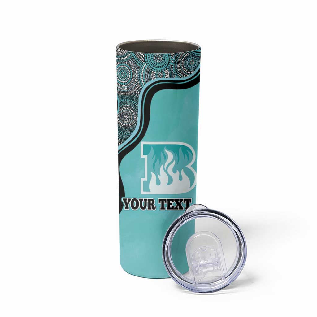 Custom Brisbane Heat Skinny Tumbler Indigenous Art - Grunge Style