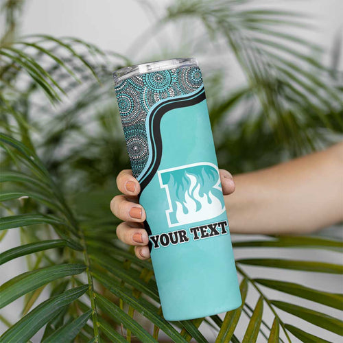 Custom Brisbane Heat Skinny Tumbler Indigenous Art - Grunge Style