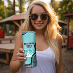 Custom Brisbane Heat Skinny Tumbler Indigenous Art - Grunge Style
