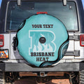 Custom Brisbane Heat Spare Tire Cover Indigenous Art - Grunge Style