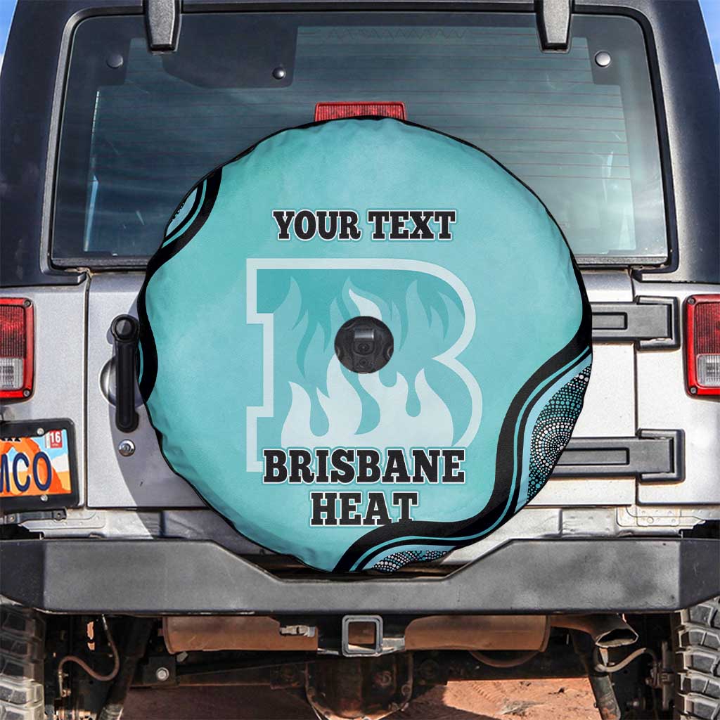 Custom Brisbane Heat Spare Tire Cover Indigenous Art - Grunge Style