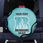 Custom Brisbane Heat Spare Tire Cover Indigenous Art - Grunge Style