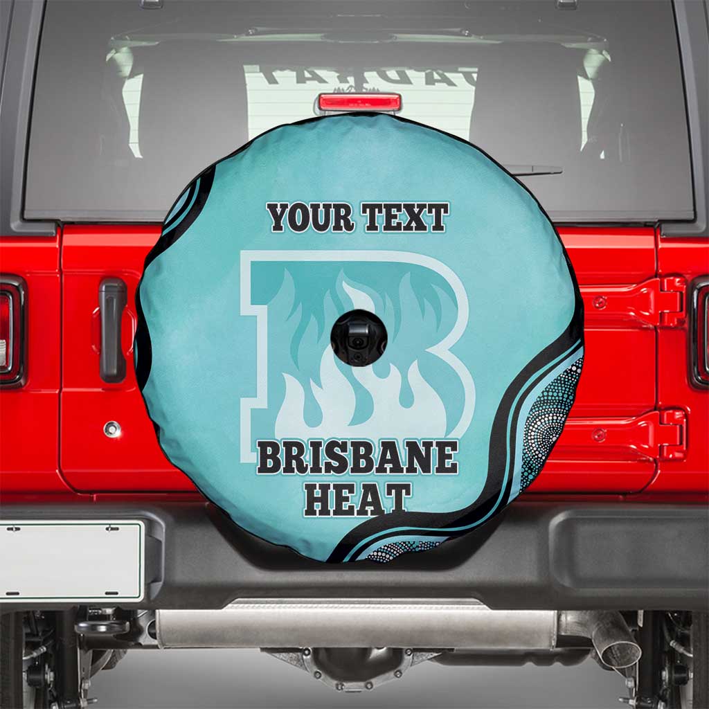Custom Brisbane Heat Spare Tire Cover Indigenous Art - Grunge Style