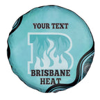 Custom Brisbane Heat Spare Tire Cover Indigenous Art - Grunge Style