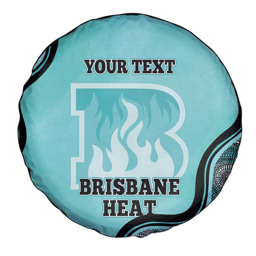 Custom Brisbane Heat Spare Tire Cover Indigenous Art - Grunge Style