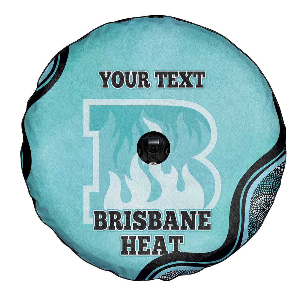 Custom Brisbane Heat Spare Tire Cover Indigenous Art - Grunge Style