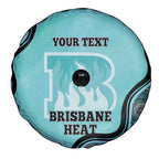 Custom Brisbane Heat Spare Tire Cover Indigenous Art - Grunge Style