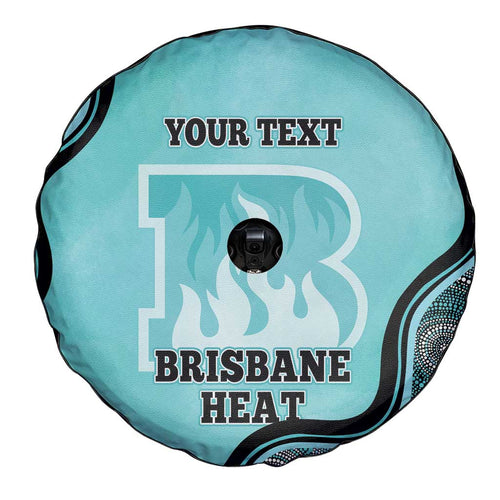 Custom Brisbane Heat Spare Tire Cover Indigenous Art - Grunge Style