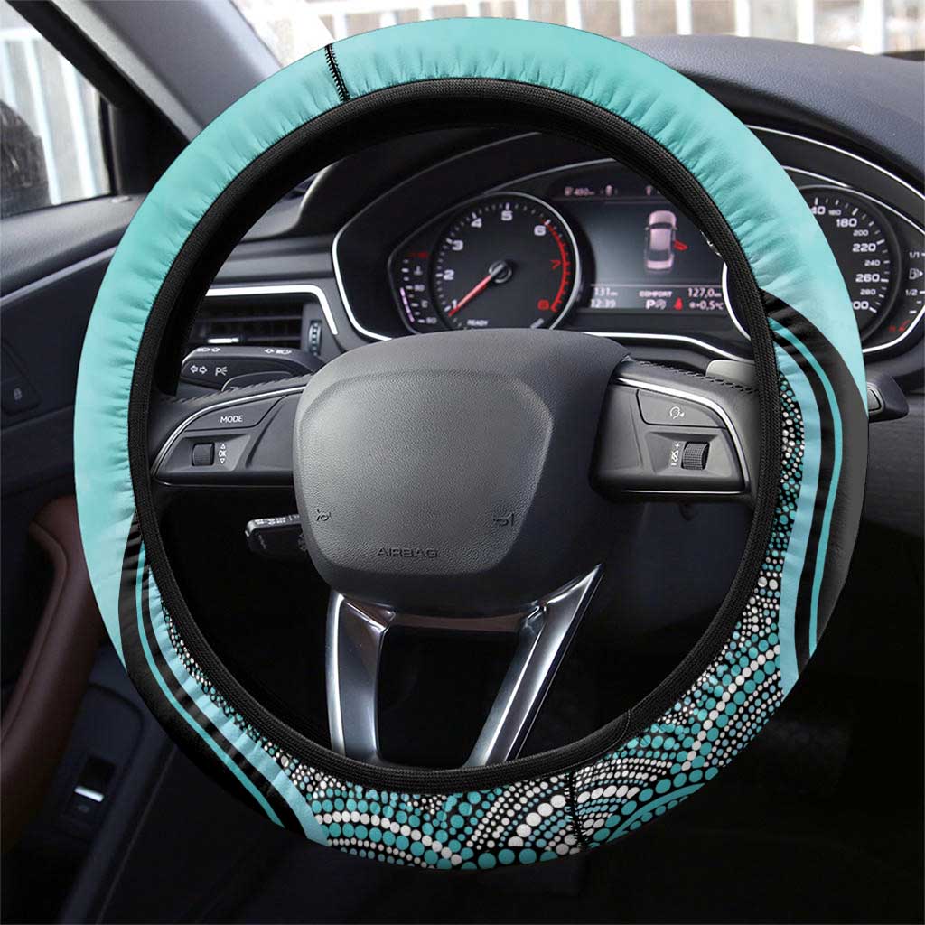 Brisbane Heat Steering Wheel Cover Indigenous Art - Grunge Style