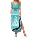 Custom Brisbane Heat Summer Maxi Dress Indigenous Art - Grunge Style
