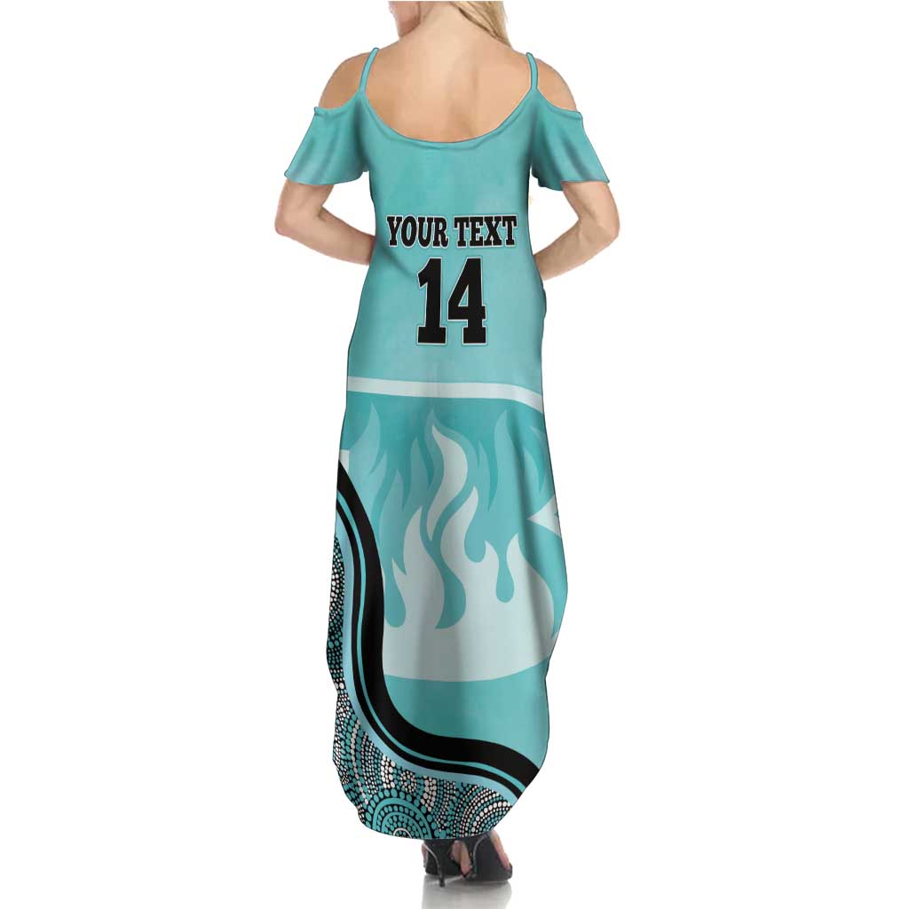 Custom Brisbane Heat Summer Maxi Dress Indigenous Art - Grunge Style