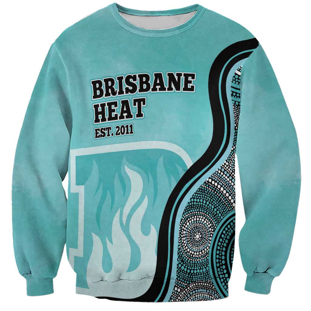 Custom Brisbane Heat Sweatshirt Indigenous Art - Grunge Style