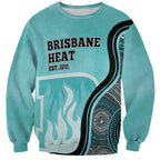 Custom Brisbane Heat Sweatshirt Indigenous Art - Grunge Style