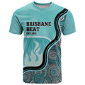 Custom Brisbane Heat T Shirt Indigenous Art - Grunge Style