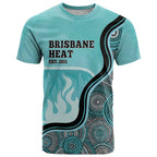 Custom Brisbane Heat T Shirt Indigenous Art - Grunge Style
