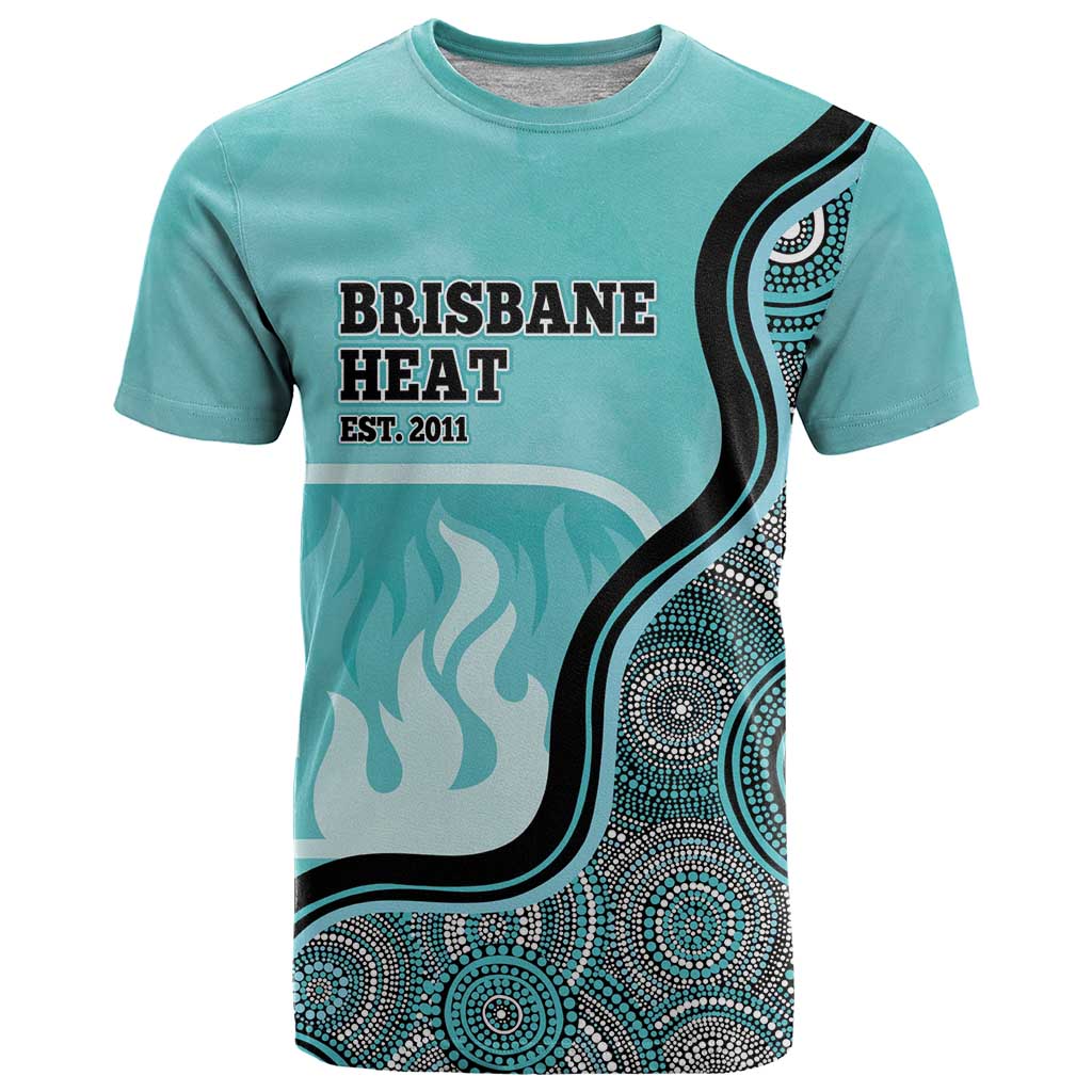 Custom Brisbane Heat T Shirt Indigenous Art - Grunge Style